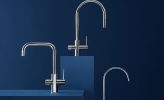 Morillas Elevates Roca Faucets Using Dark Blue Atmospheres and Precise Lighting