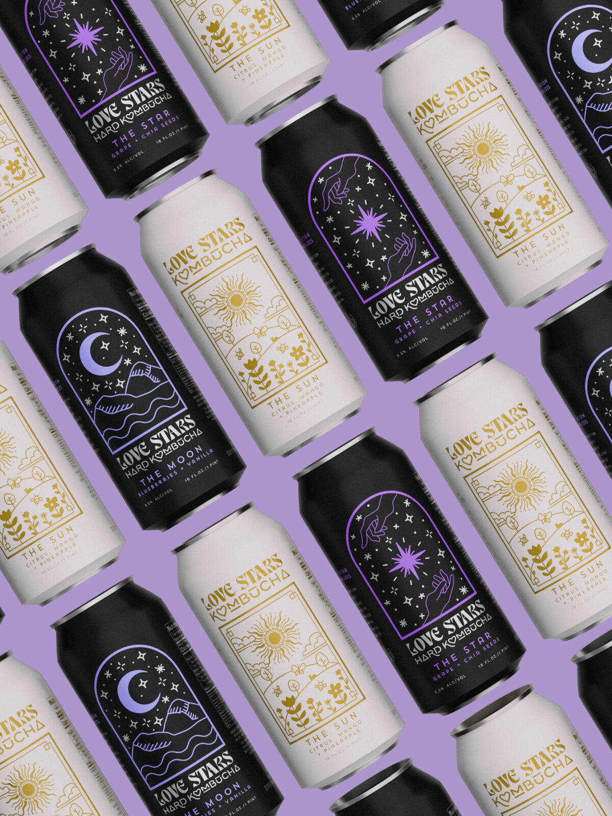 Jazmyne Choi Designs Love Stars as a Celestial Kombucha Packaging System