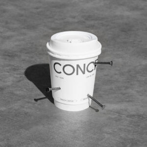 Tiare Payano Shapes Concrete With a Color-Led Visual Identity for Urban Coffee Culture