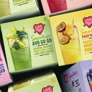 The Collaborators Refresh Love Struck With a Contemporary Smoothie Packaging Redesign