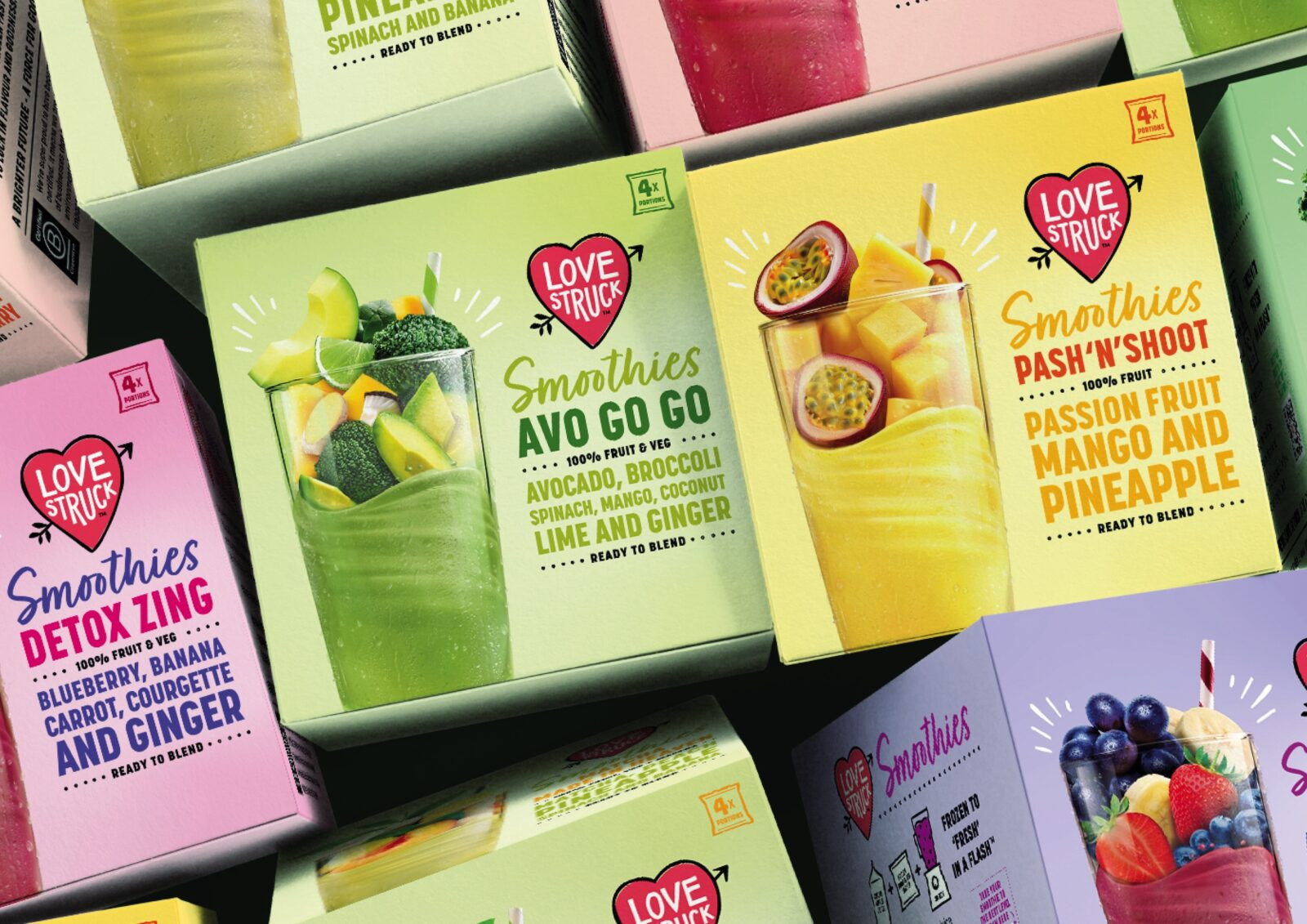 The Collaborators Refresh Love Struck With a Contemporary Smoothie Packaging Redesign