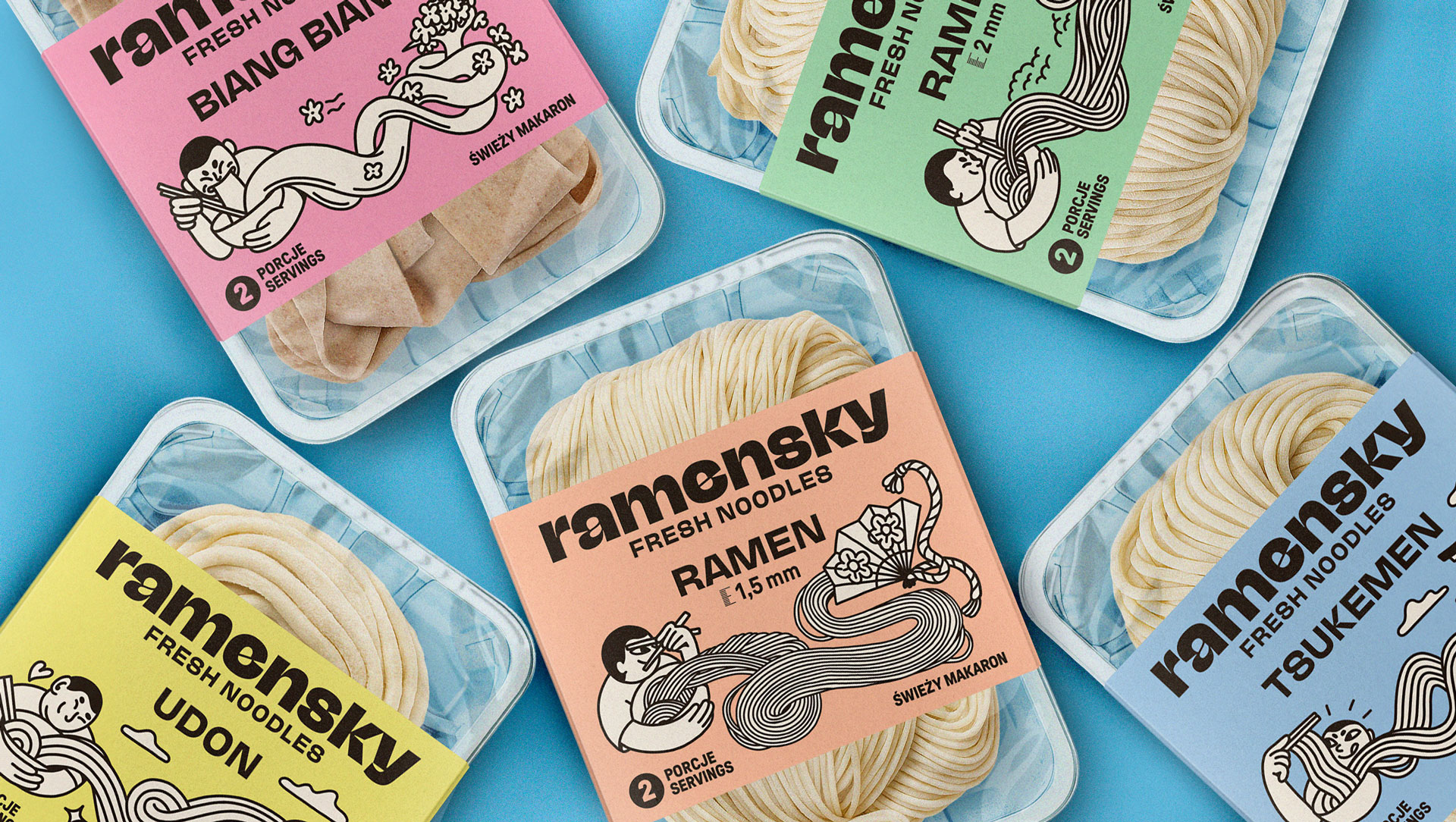 Ostecx Refreshes Ramensky With a Contemporary Visual Identity for Asian Noodle Packaging
