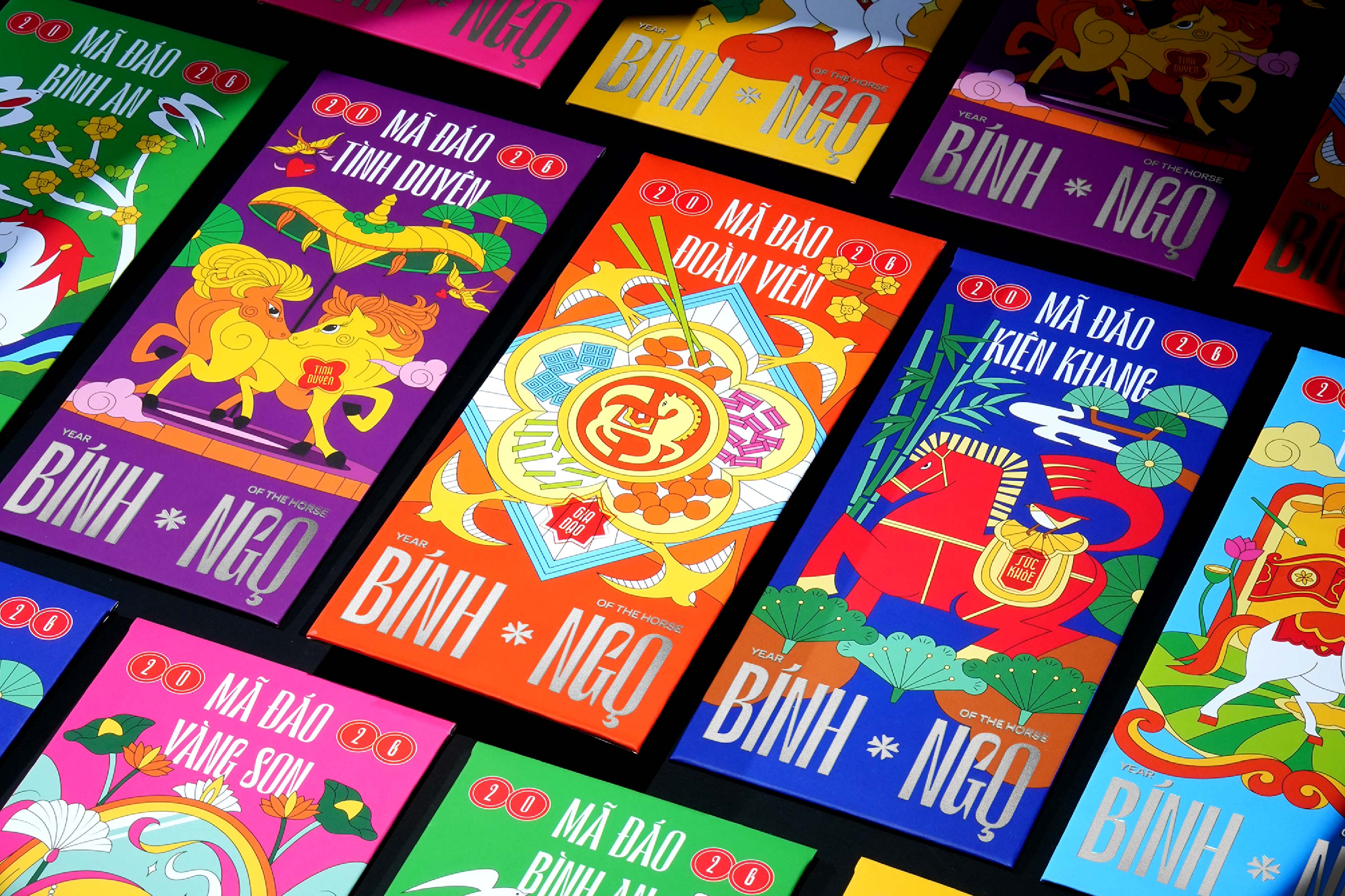 Mã Đáo Mừng Xuân – A Lucky Money Envelope Collection for Year Of The Horse Designed by Cillgold Agency