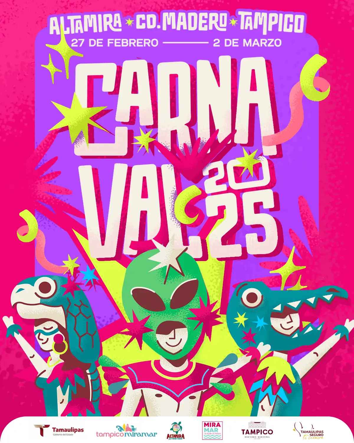 One Carnival, Three Cities: Designing a Shared Cultural Identity for Tampico Miramar by El Catrín