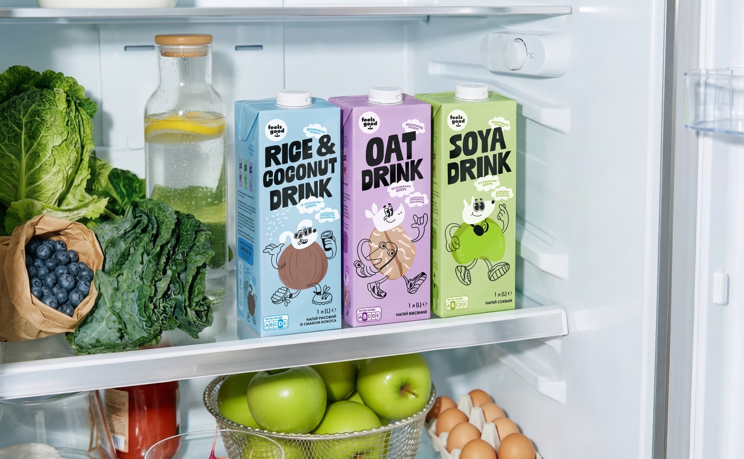 Feels Good by Silpo Plant Based Drinks Gain Energy Driven Packaging by Bloom Büro