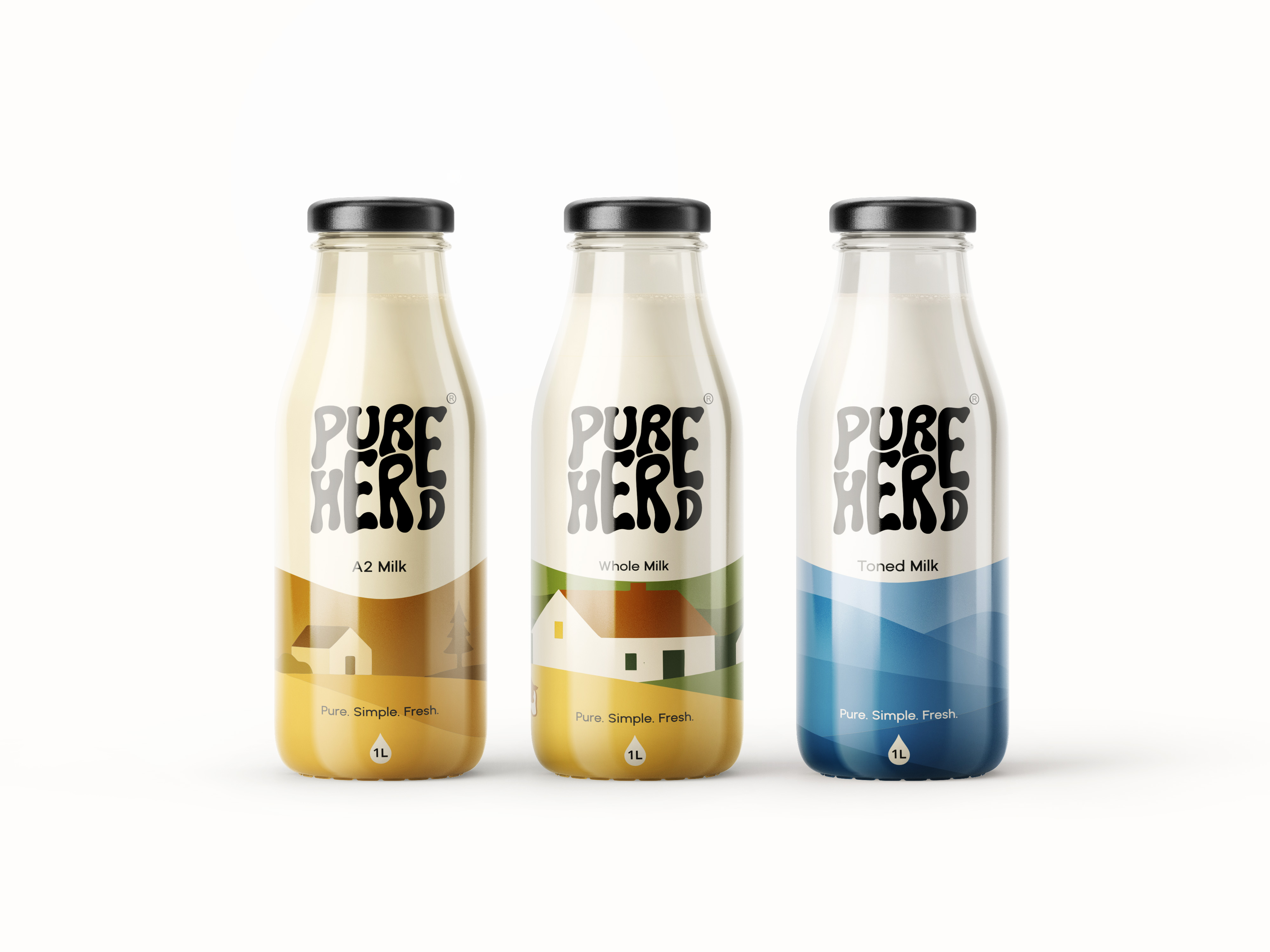 Pureherd Milk Brand Identity and Packaging by Jupitr Studio