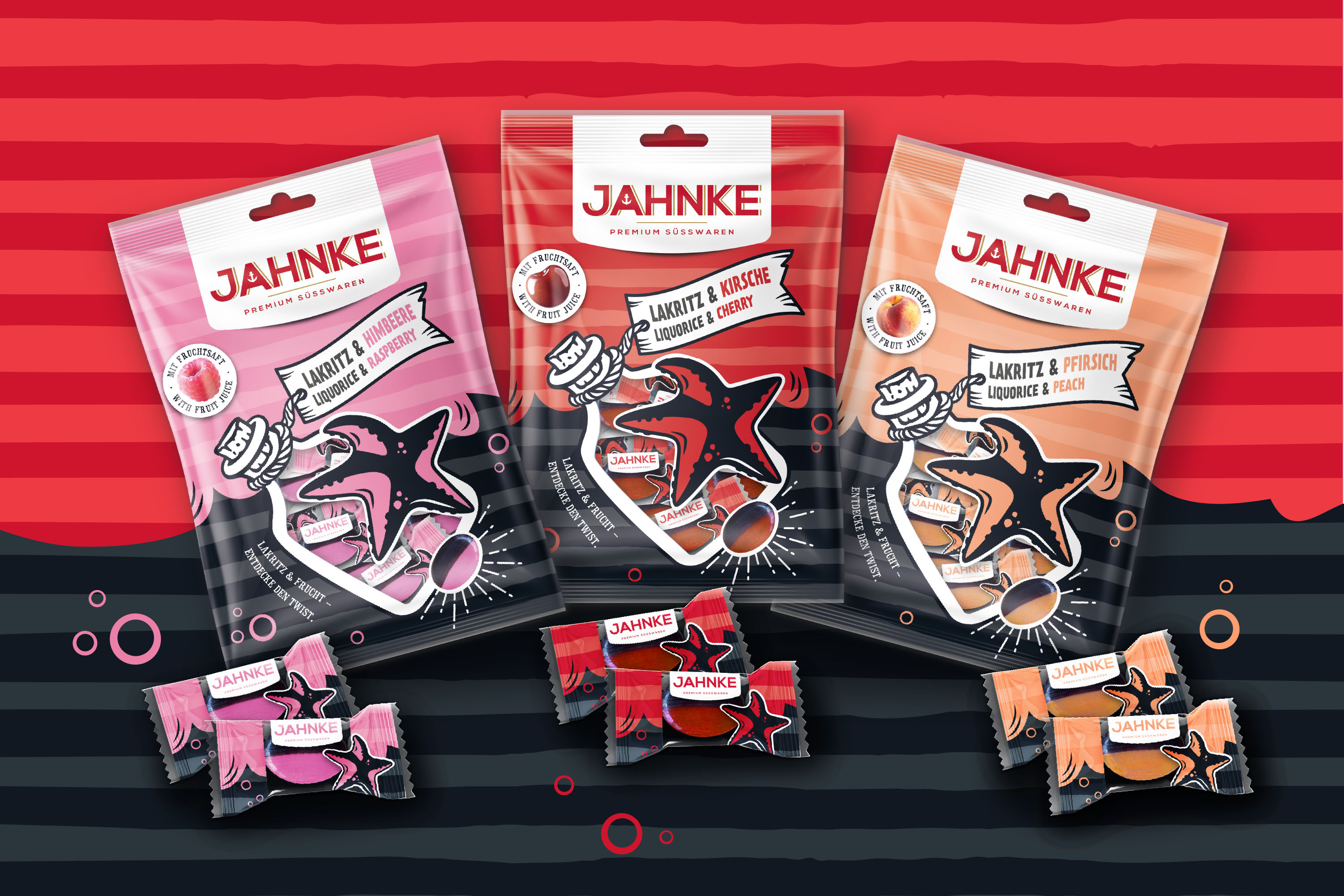 Illustrative Premium Packaging for Innovative Liquorice & Fruit Duo Stefanie Twellmann