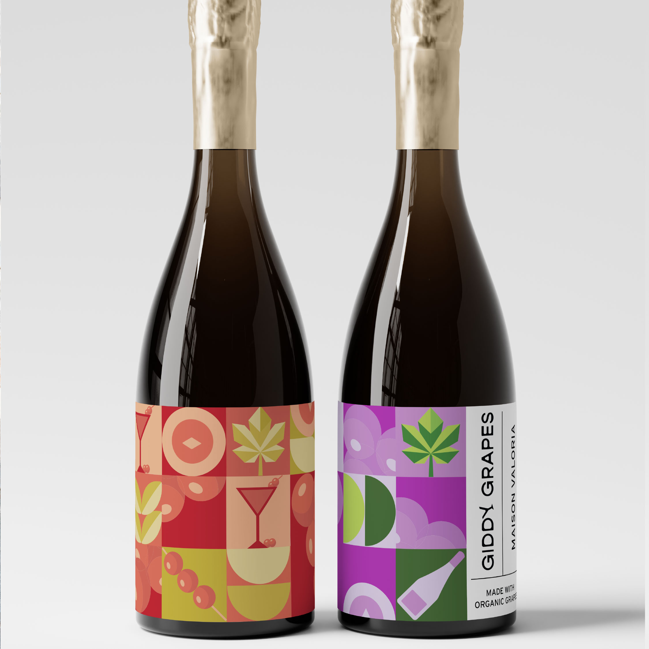 Isha Tyagi Designs a Vibrant Brand Identity for Giddy Grapes Winery