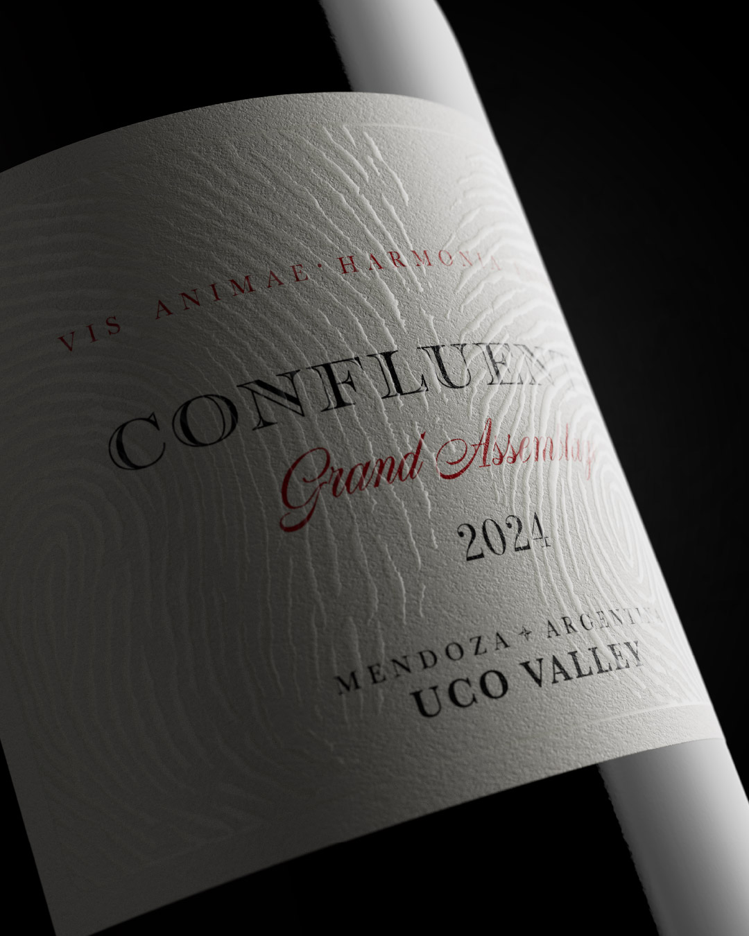 Confluentia Label Design by Vantablack Studio Embeds Founder Fingerprints Into a Timeless Identity