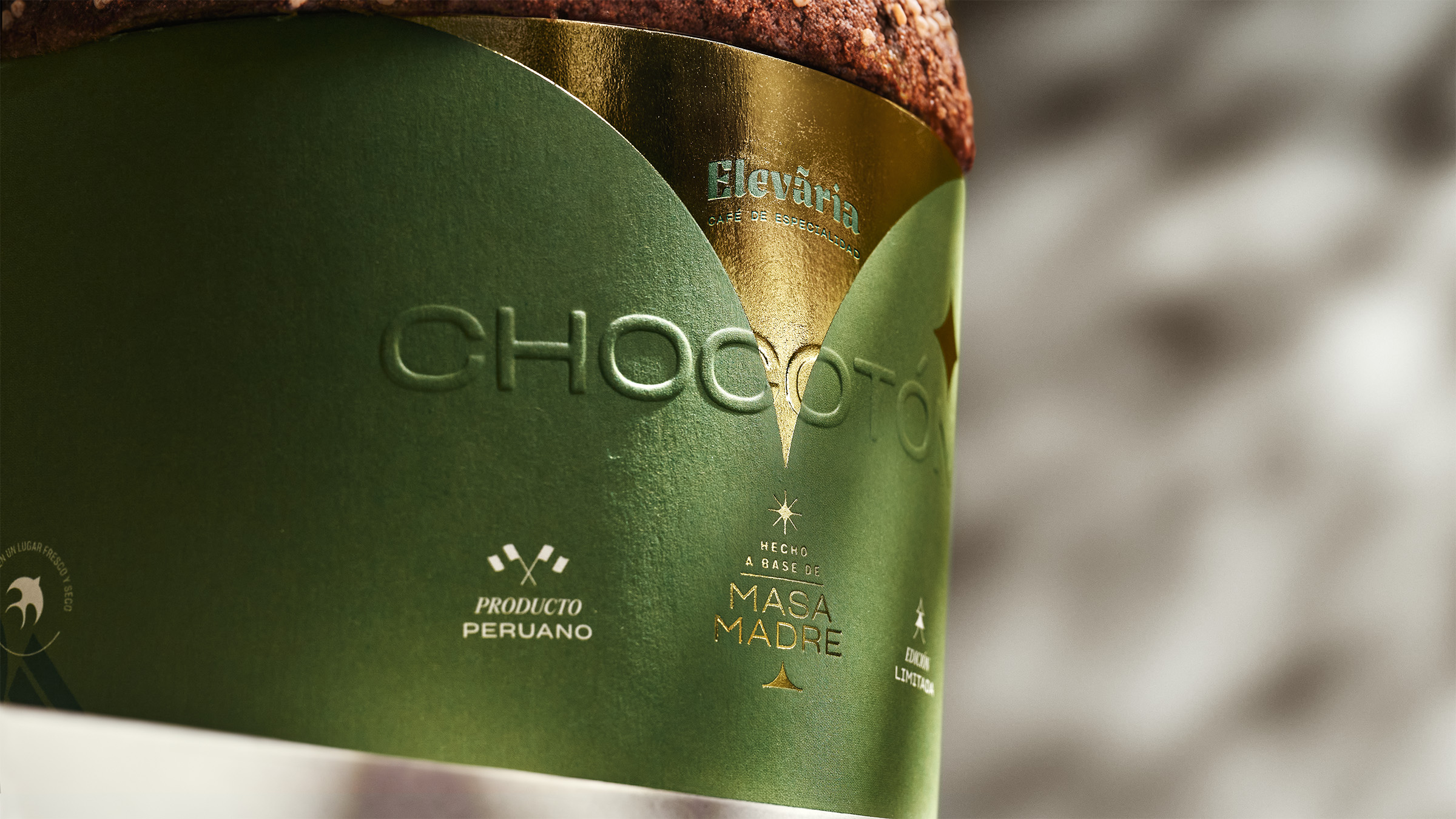 Cristian Valverde Creates Elevaria Chocotón With Embossed Details and Porous Materials for a Premium Festive Feel