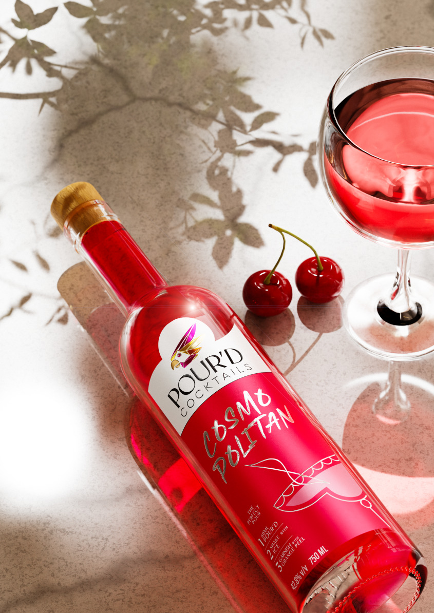 Abox Agency Designs Pour’d Cocktails With High-Realism 3D Renders Built for eCommerce and Retail