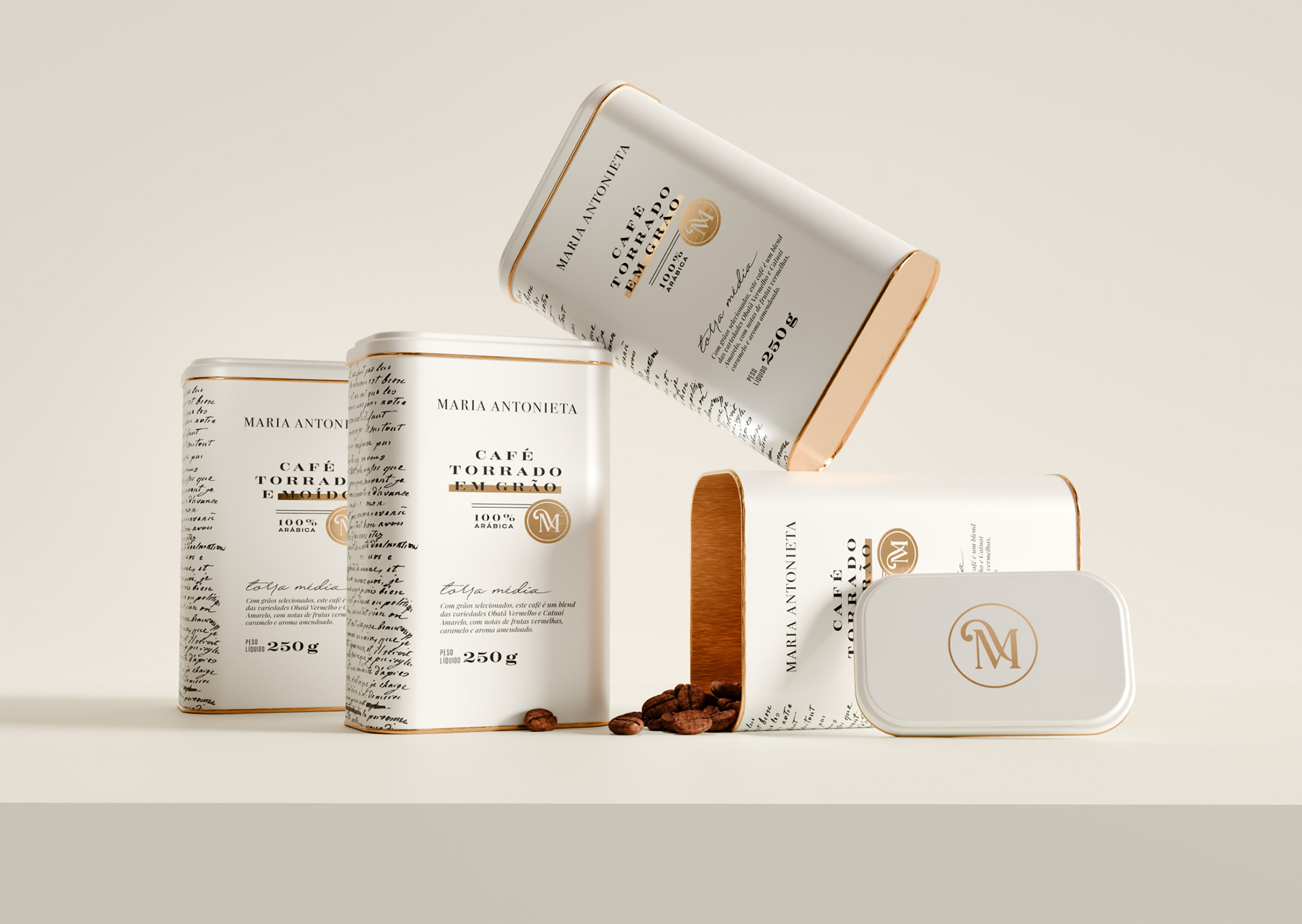 Melt Design Wraps Maria Antonieta Coffee Packaging in Coded Letters for a Parisian Luxury Aesthetic