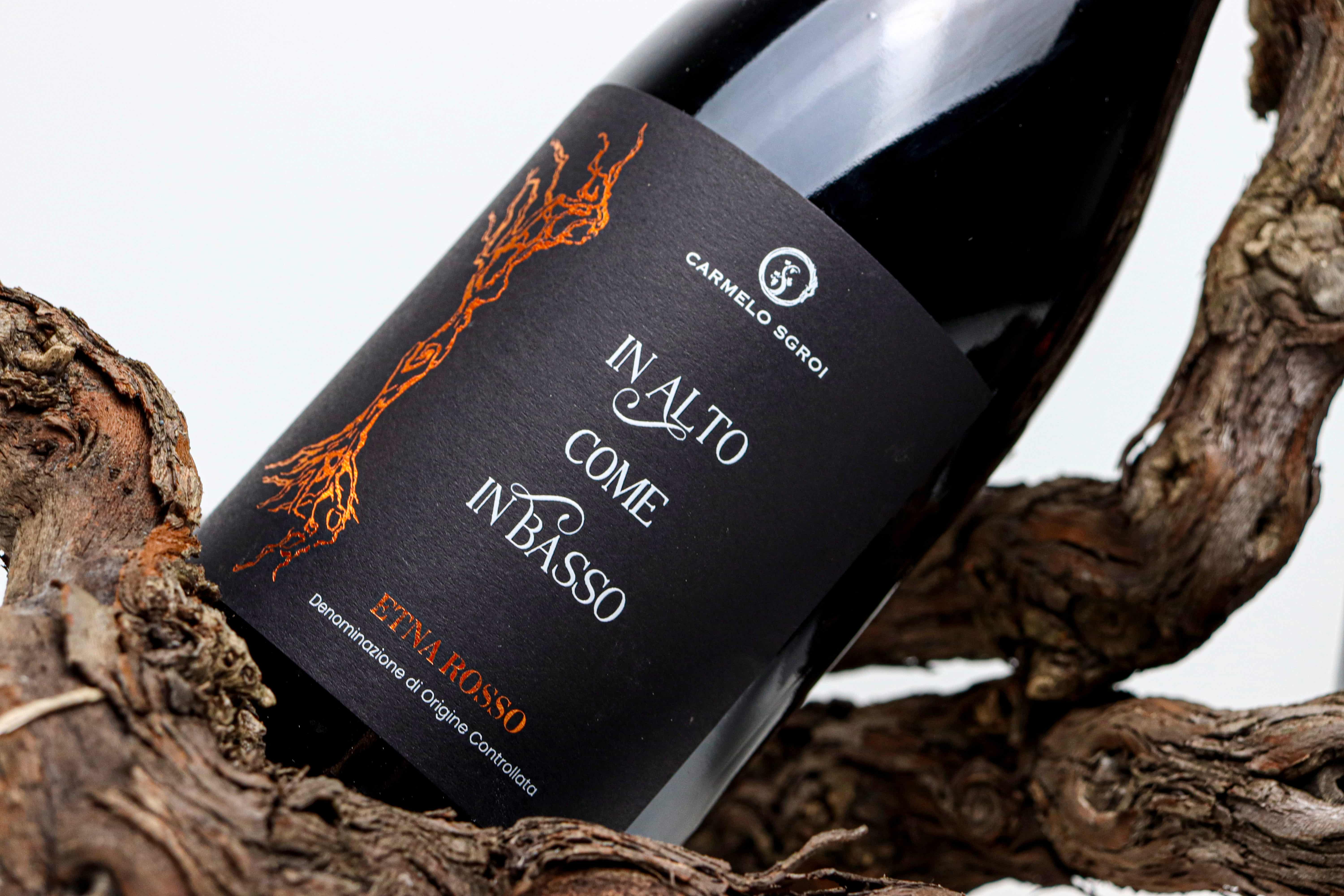 Andrea Curto Transforms a Century-Old Vine Into a Sculptural Identity for “In Alto Come In Basso” Etna Rosso DOC Wine