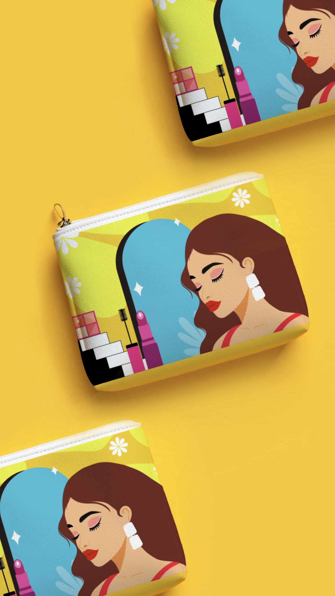 Makeup Brand Illustrations by Aivos Translate Shimmer, Smoothness, and Eyeshadow Texture Into Graphic Narratives