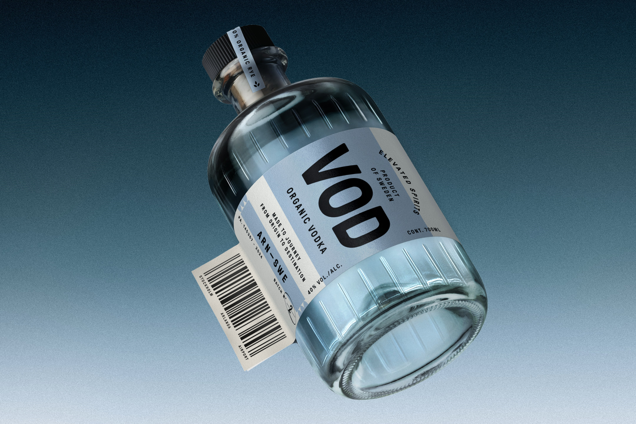 Davy Dooms Graphic & Brand Design Designs Elevated Spirits With Luggage-Embossed Bottles Built for Airport Retail