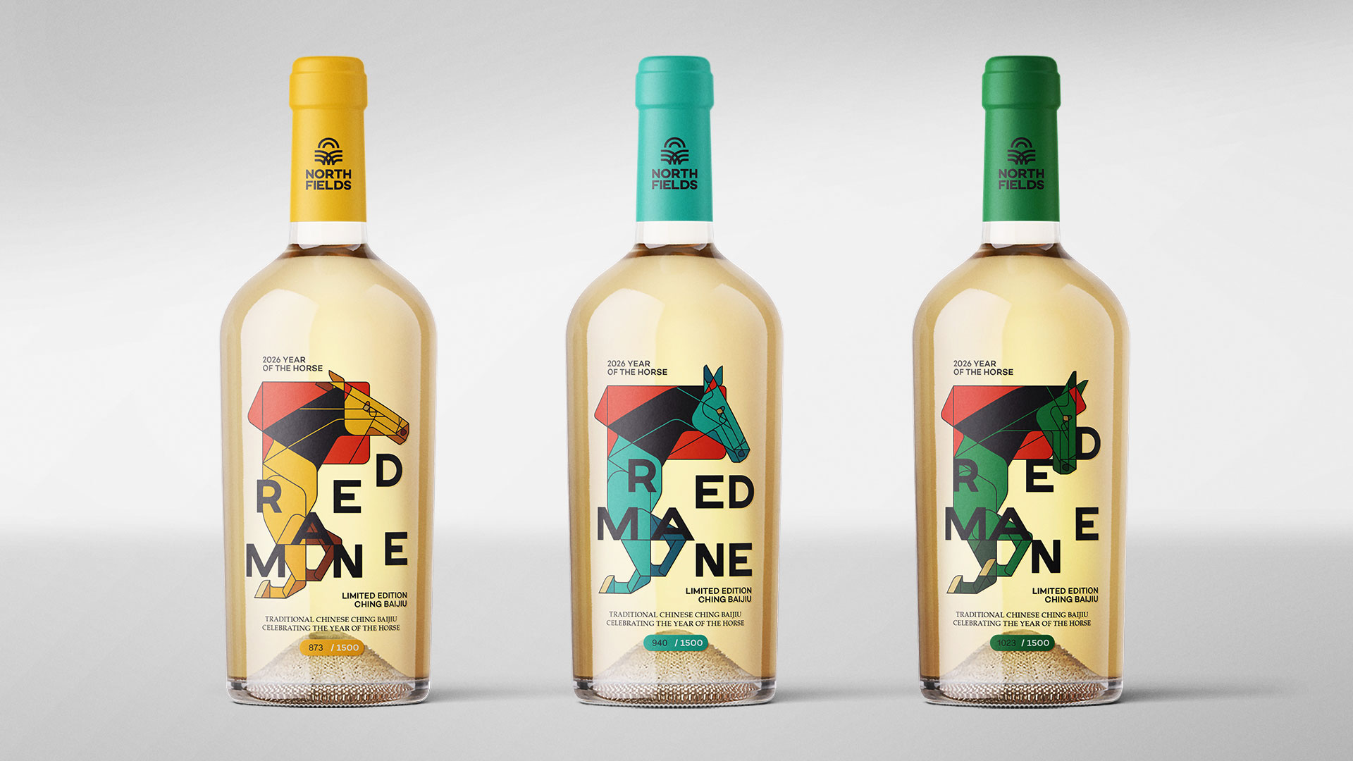 Red Mane Conceptual Branding and Packaging Design Inspired by the Year of the Horse by 3rd Floor