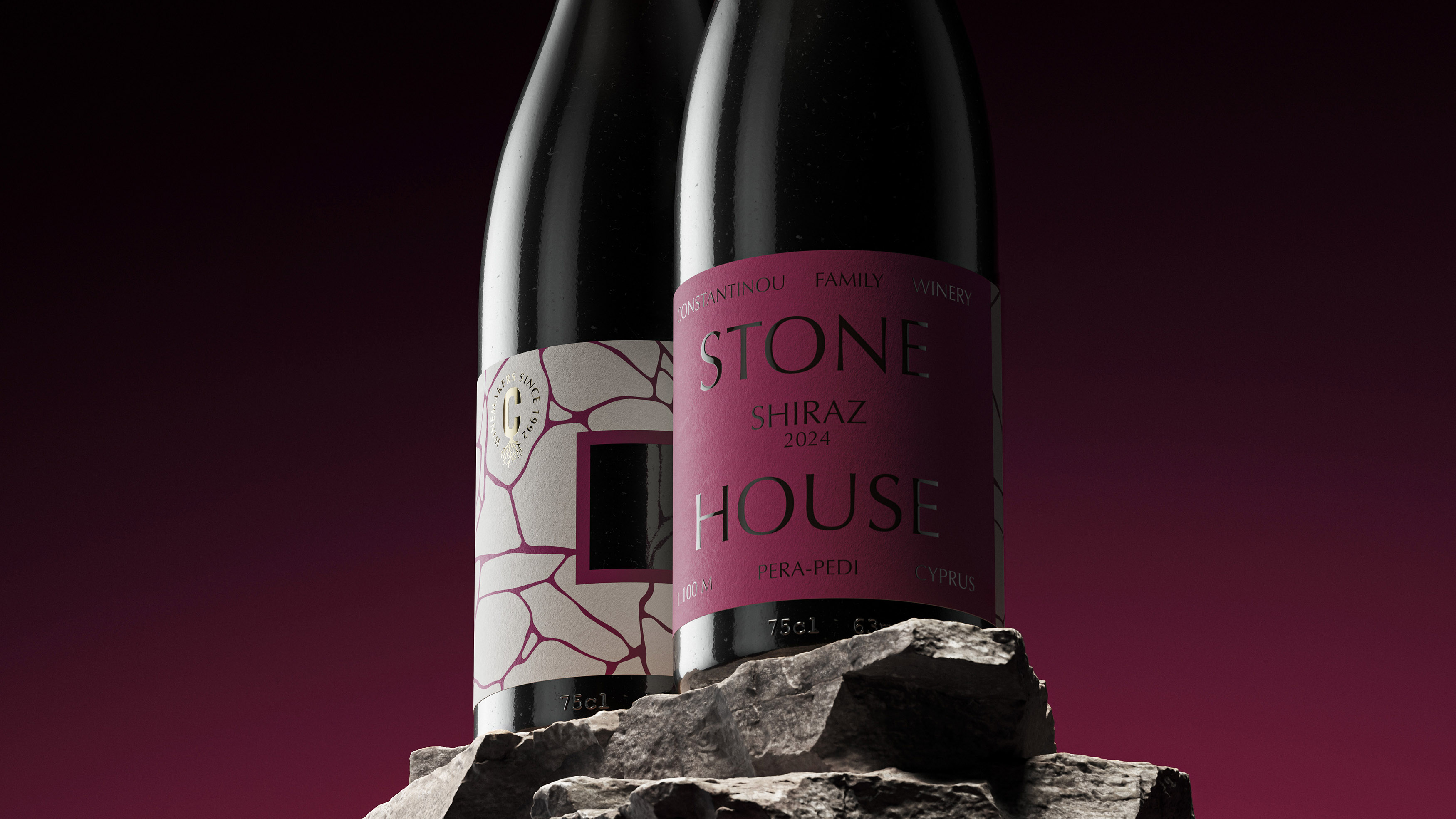 Simple Packaging Studio Tells the Constantinou Winery Story Through Textured Wine Label Design