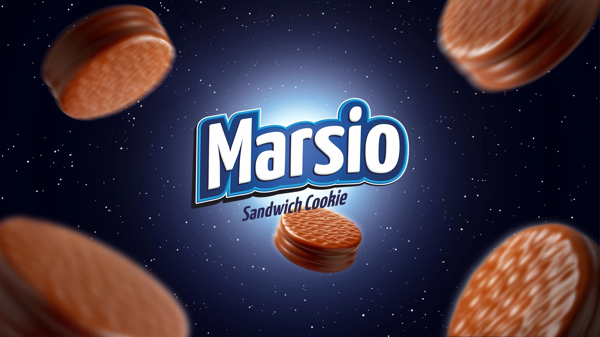 Marsio: Cosmic Sandwich Cookie Packaging Design by Minim Design