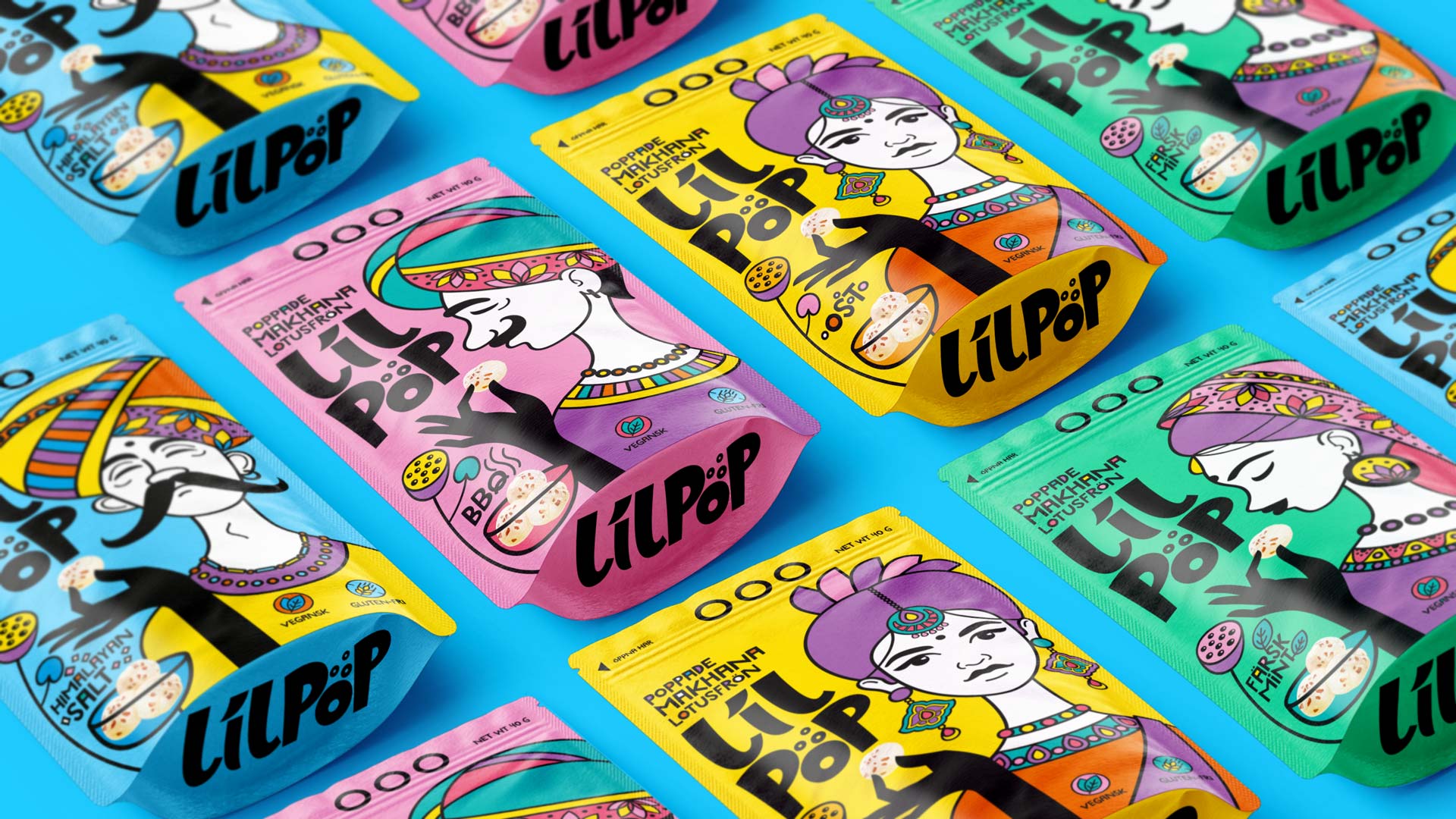 LilPop Logo and Packaging Design for Water Lily Seed Popcorn by Profsoyuz
