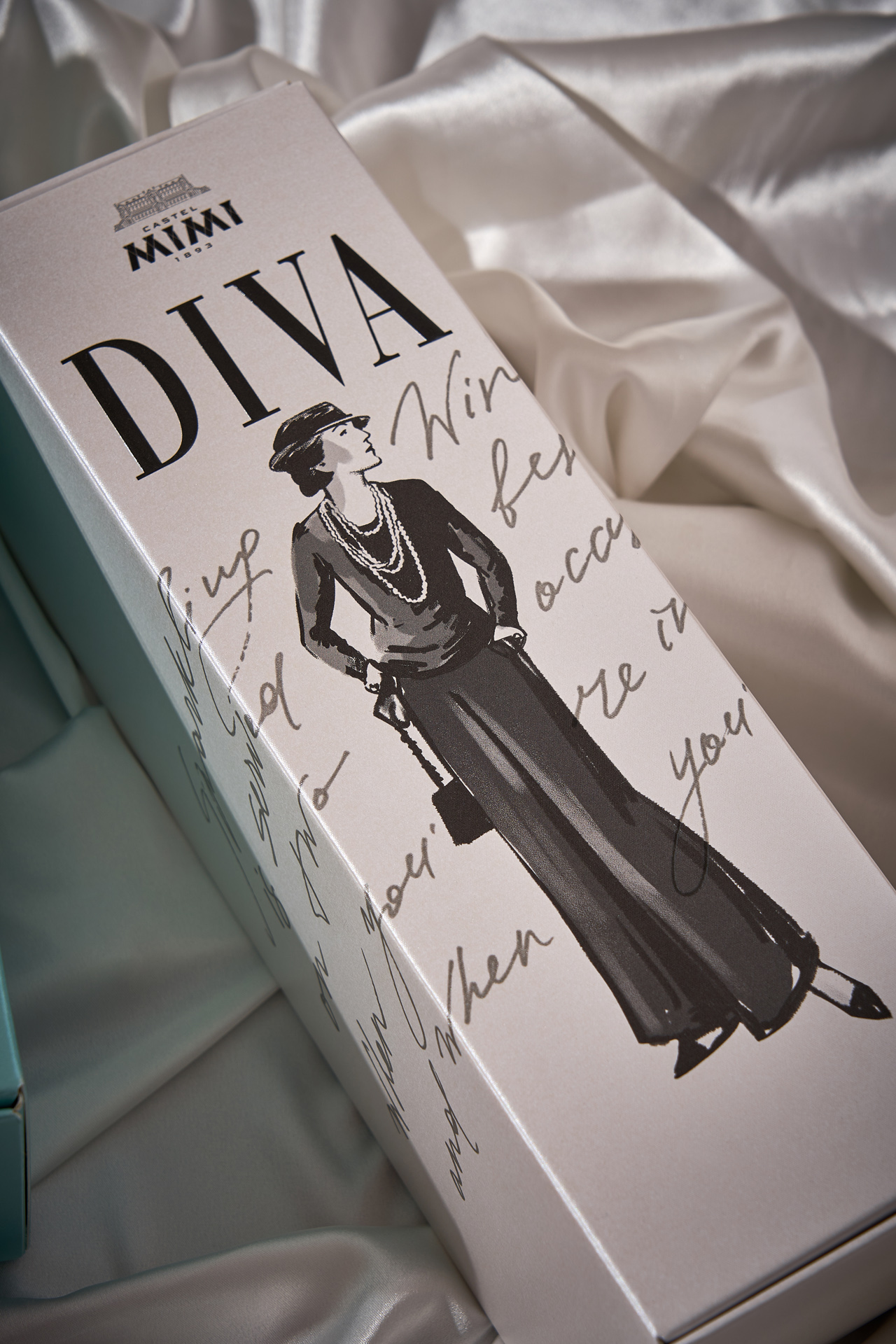 Diva by Castel Mimi Sparkling Wine Packaging Design by 43oz Design Studio