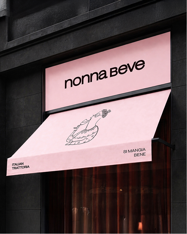Studio Noun Creates Playful Italian Trattoria Branding for Nonna Beve