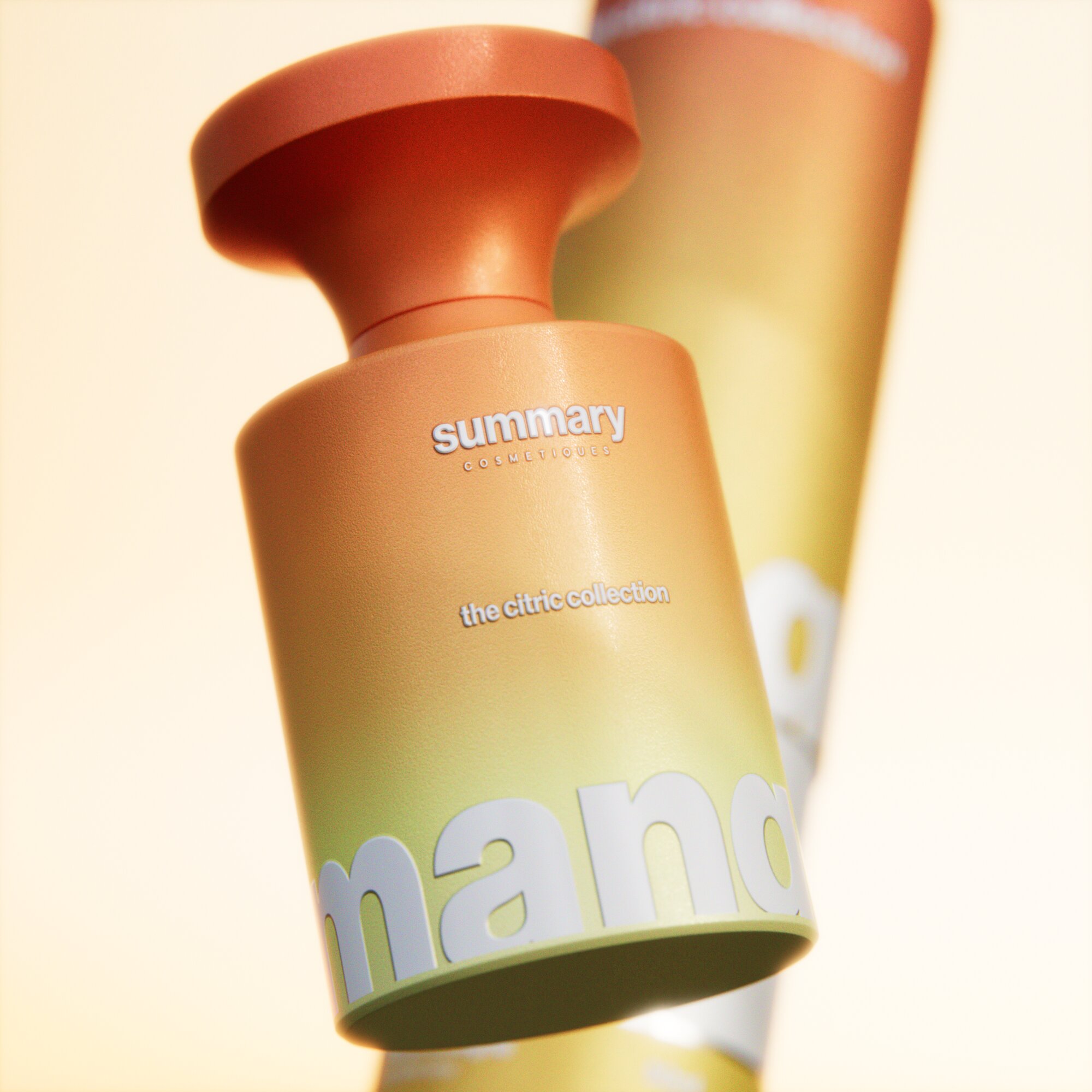 Summary Cosmetiques Mango Packaging Design by Studio Roveri Captures Tropical Citrus Energy in a Modern Fragrance Look