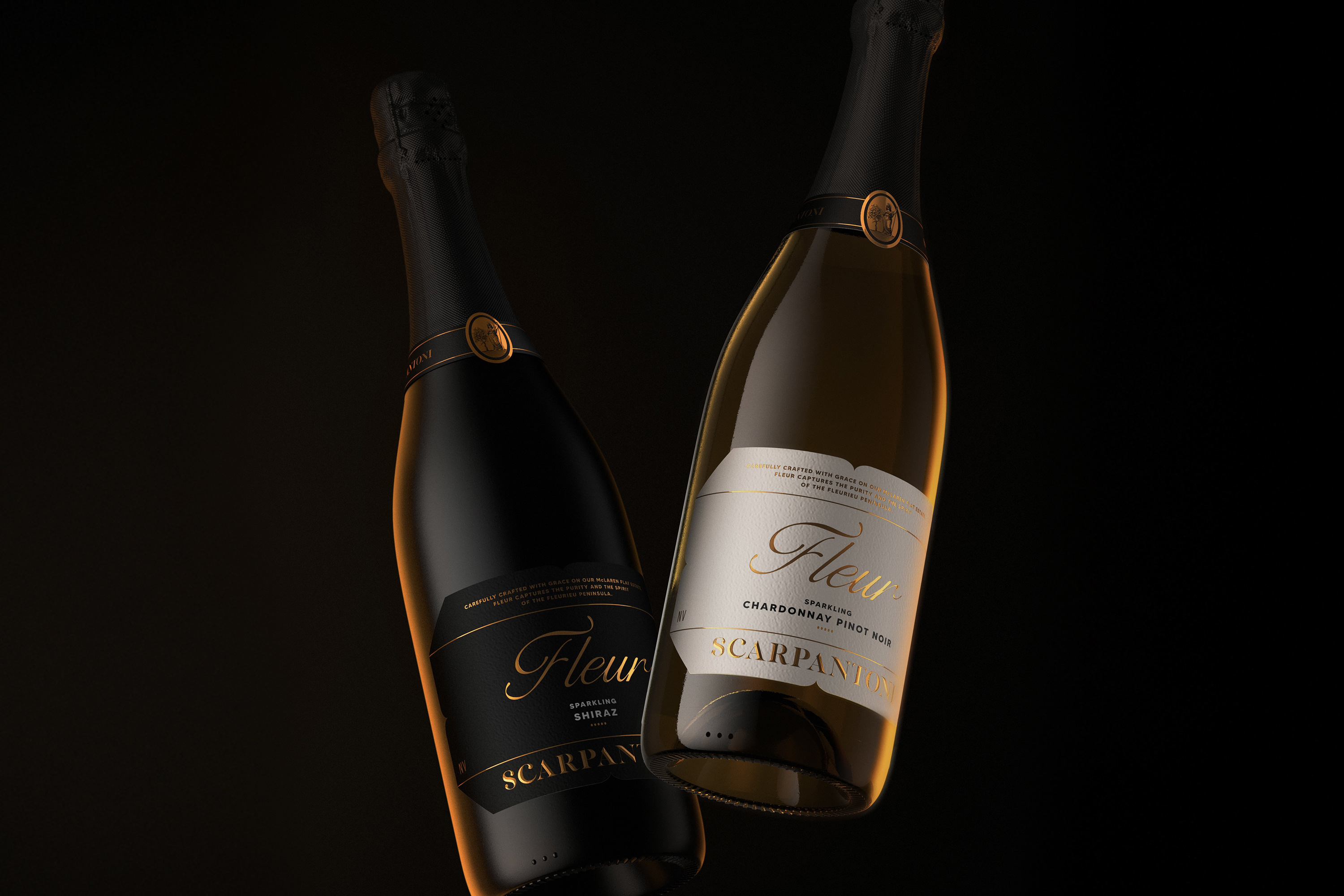Byerlee Design Elevates Fleur by Scarpantoni Wines with a Refined Sparkling Wine Refresh
