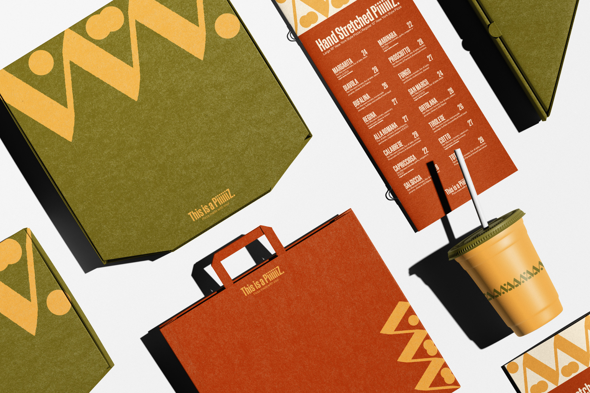 Amjad Battal Designs PiiiZ A Pizza Studio as a System Driven Brand Identity Rooted in Precision