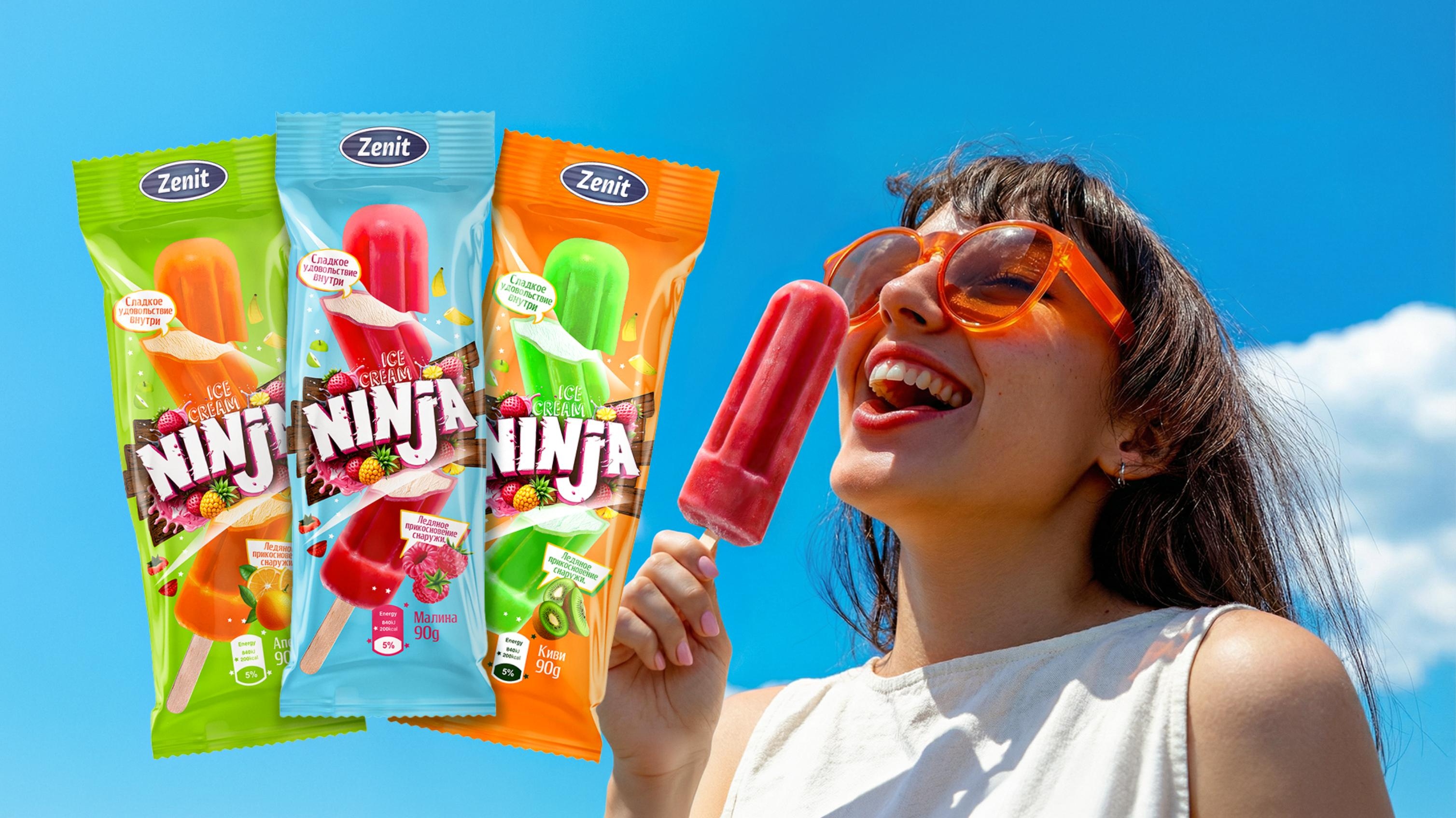 Ninja — Teen Ice Cream Branding and Packaging Design by Minim Design