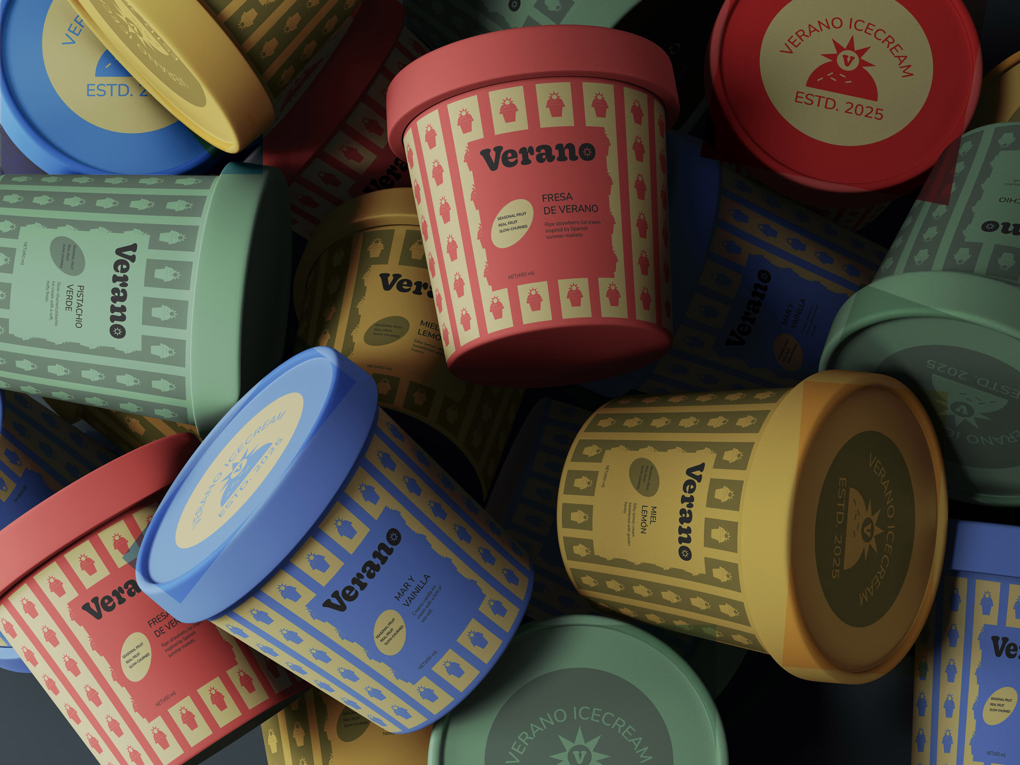Verano — Ice Cream Packaging Identity by Akshay Arul Creative
