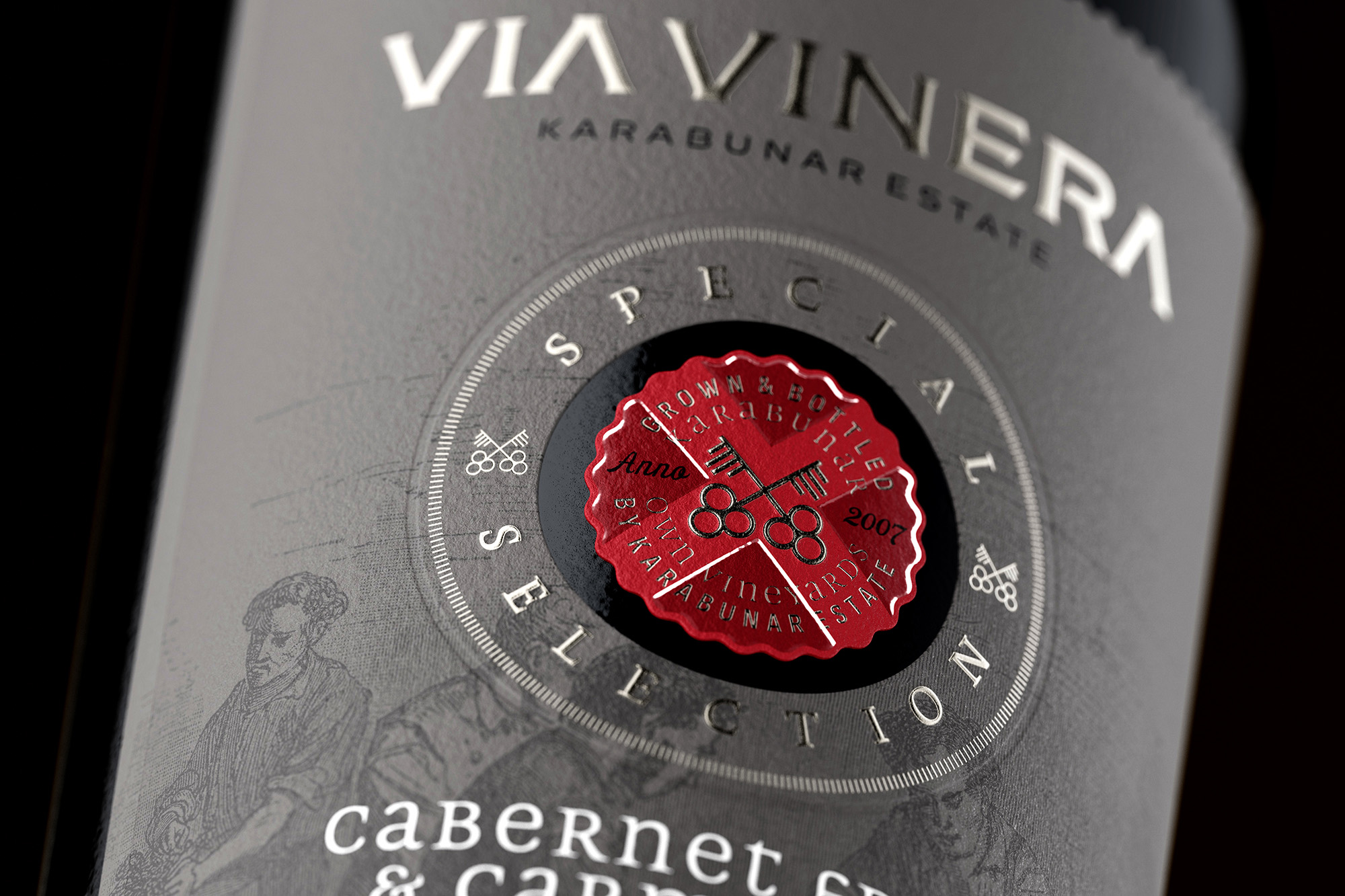 Heritage Wine Label Design: Via Vinera Special Selection by the Labelmaker