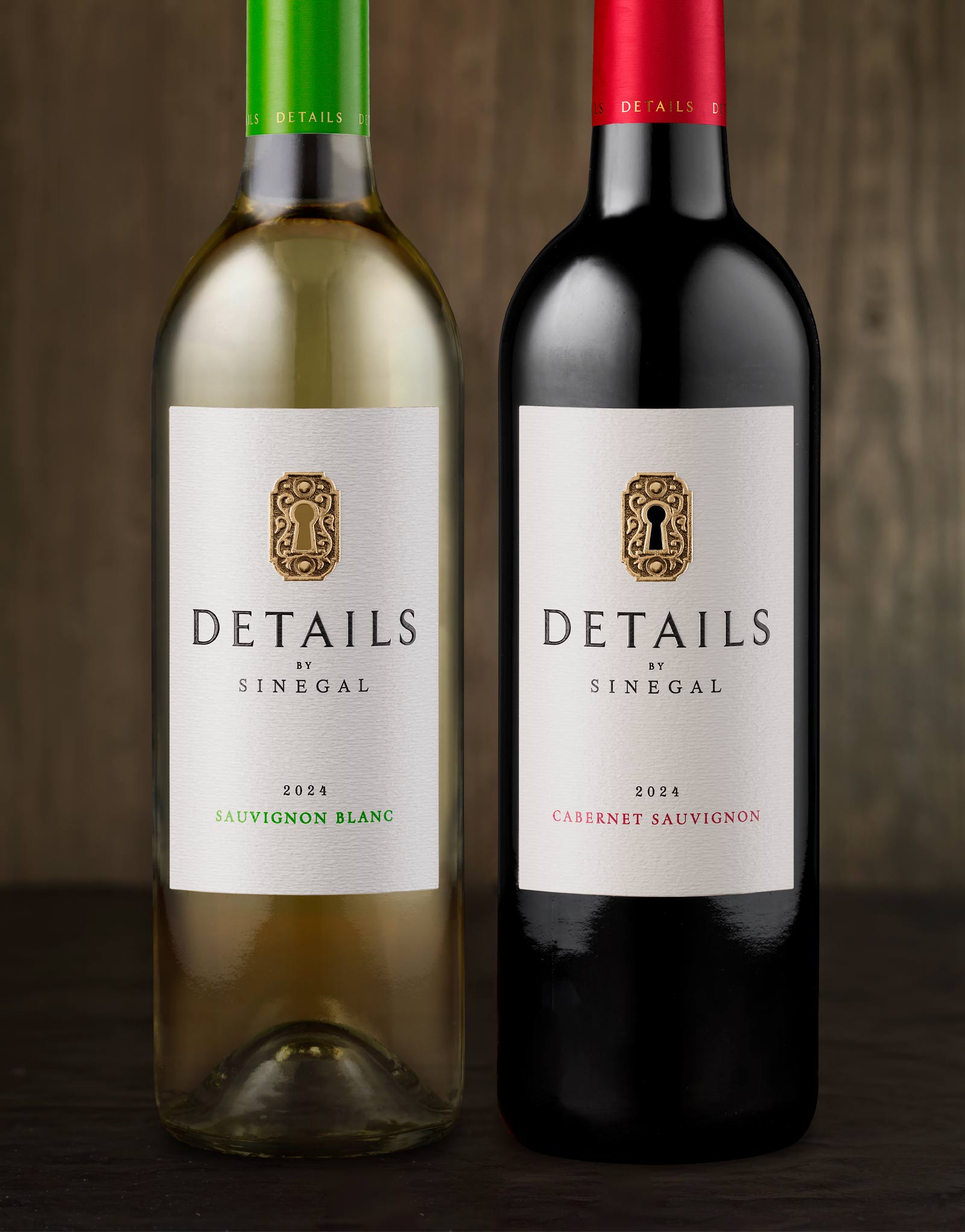 CF Napa Brand Design Develops Details Wine for Sinegal Estate Winery as a Premium Packaging Design Inspired by the Keyhole Motif