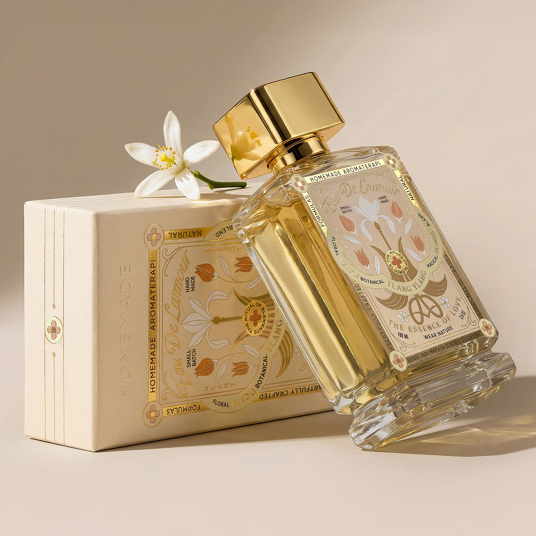 Studio Born Introduces Eau de L’Amour with a Soft Tactile Packaging Design Rooted in Botanical Rituals