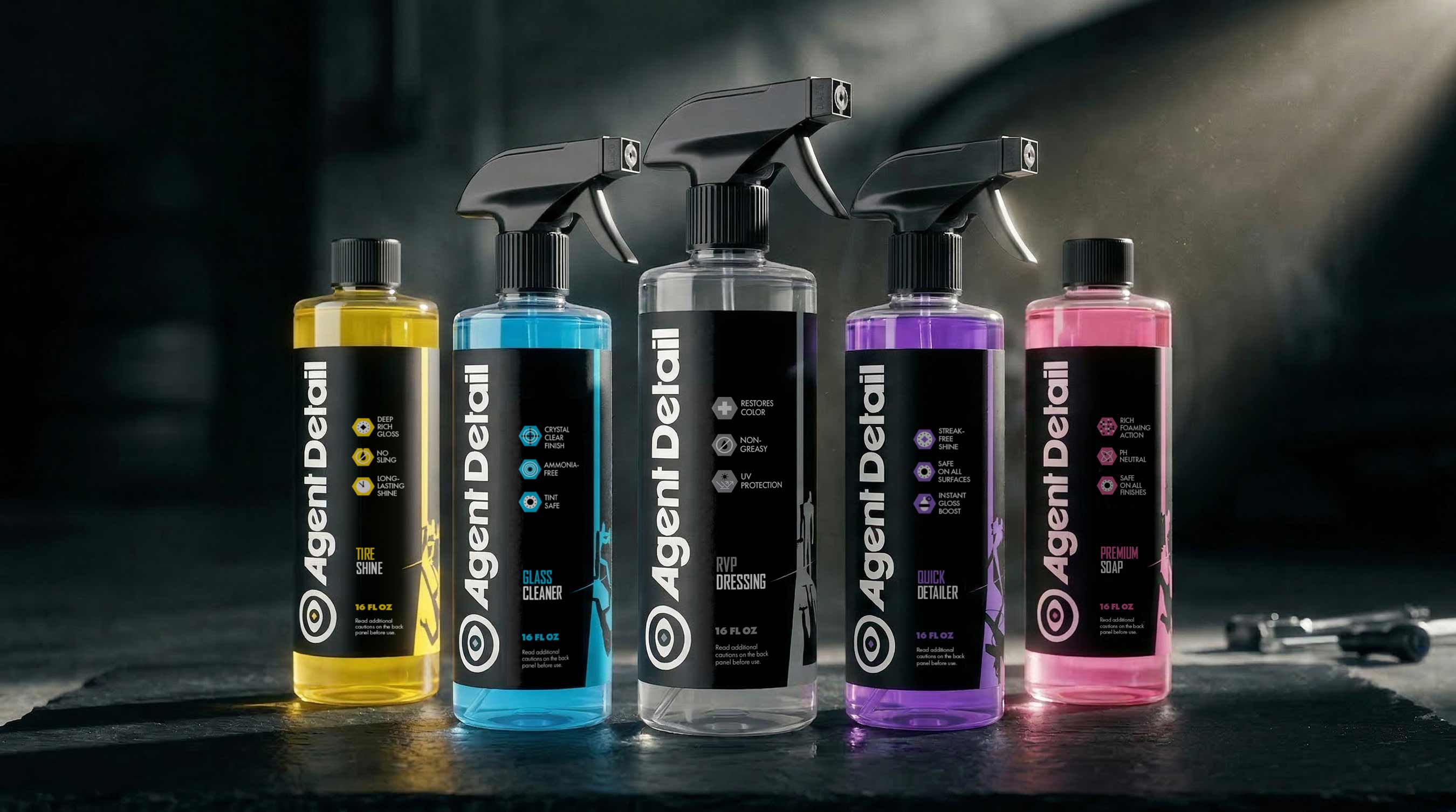 HolmanDesign Develops Agent Detail Inc Automotive Care Packaging as a Strategic Brand System Built on Precision and Performance