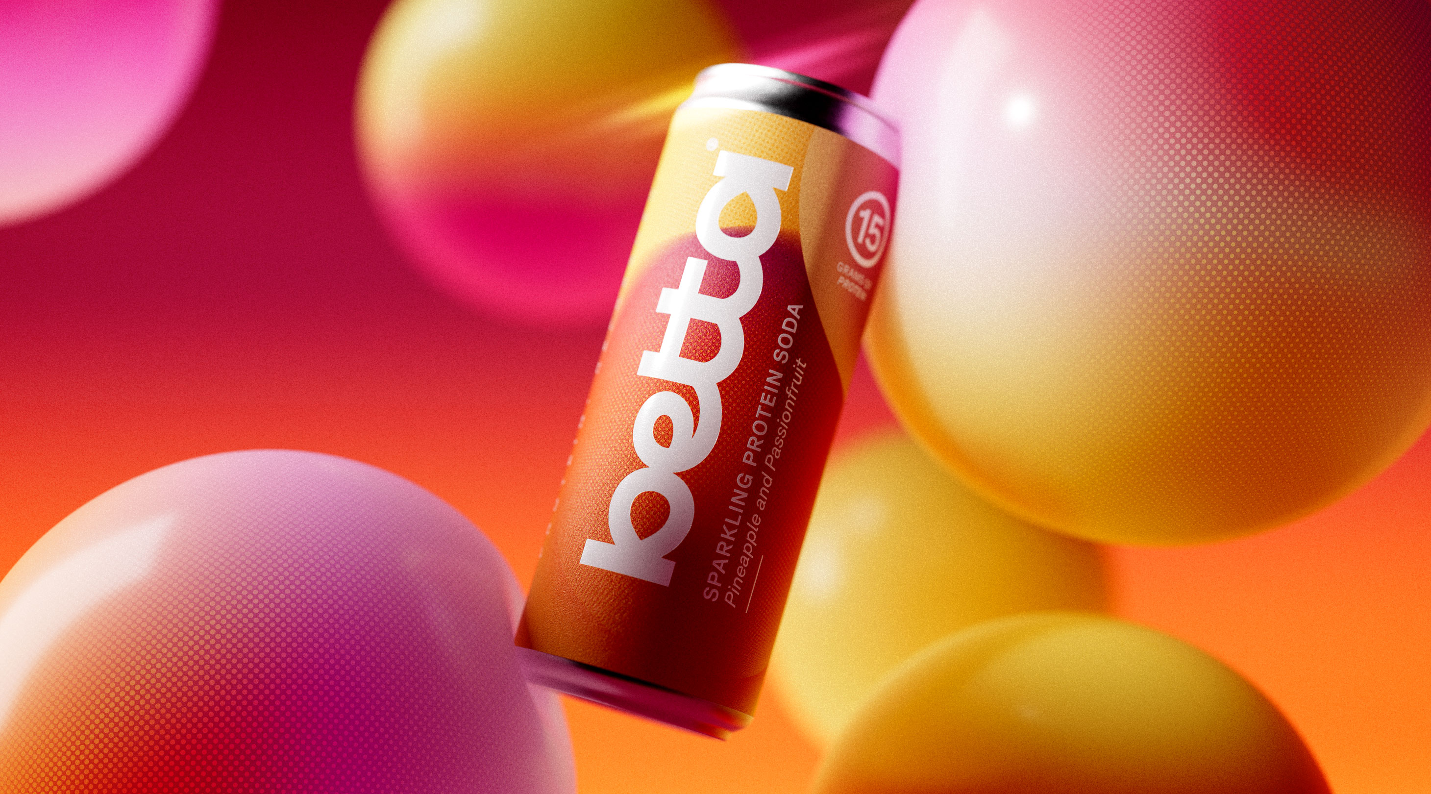 Midday Studio Positions Betta Protein Soda Between Performance Nutrition and Premium Soft Drink Design